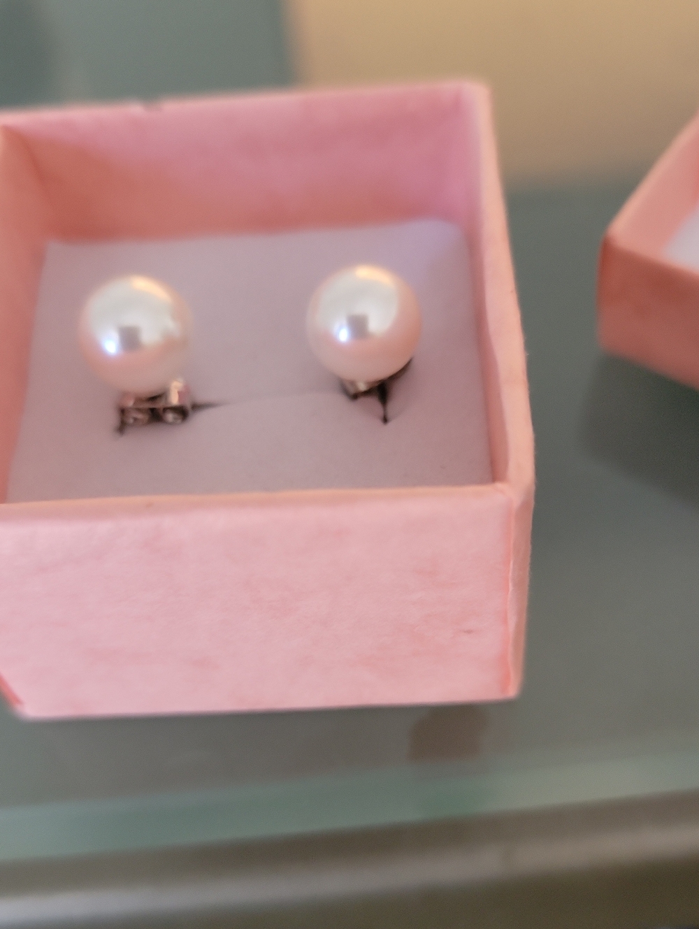 Pearl Button Stud Earrings - White 14k White Gold Plated Gemstone  Women Jewelry